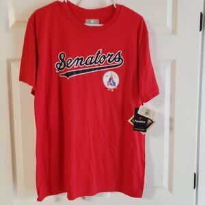 Washington Senators Fanatics Cooperstown Collection Men's T-Shirt Red Sz L NWT